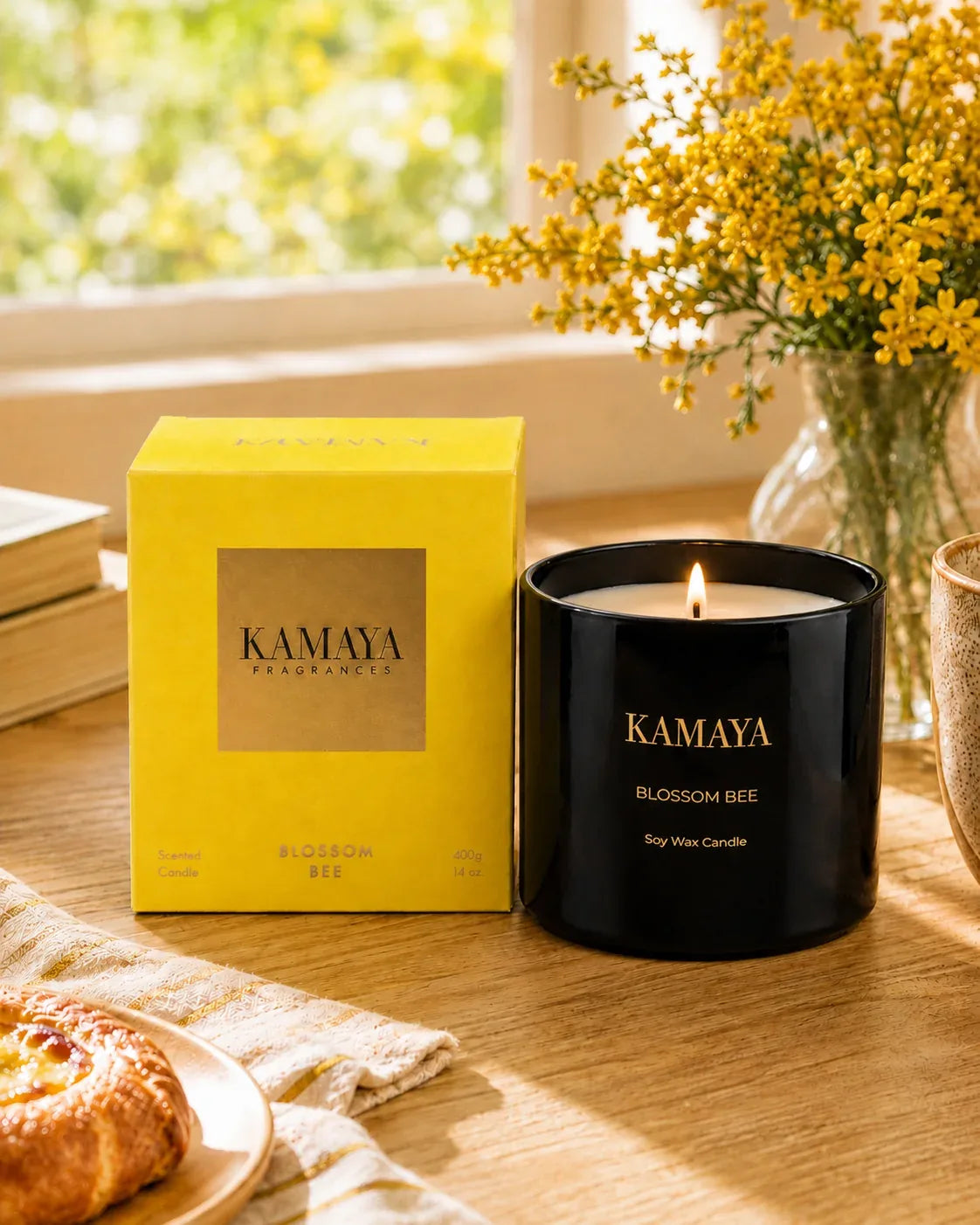 Blossom Bee Scented Candle — styled at home