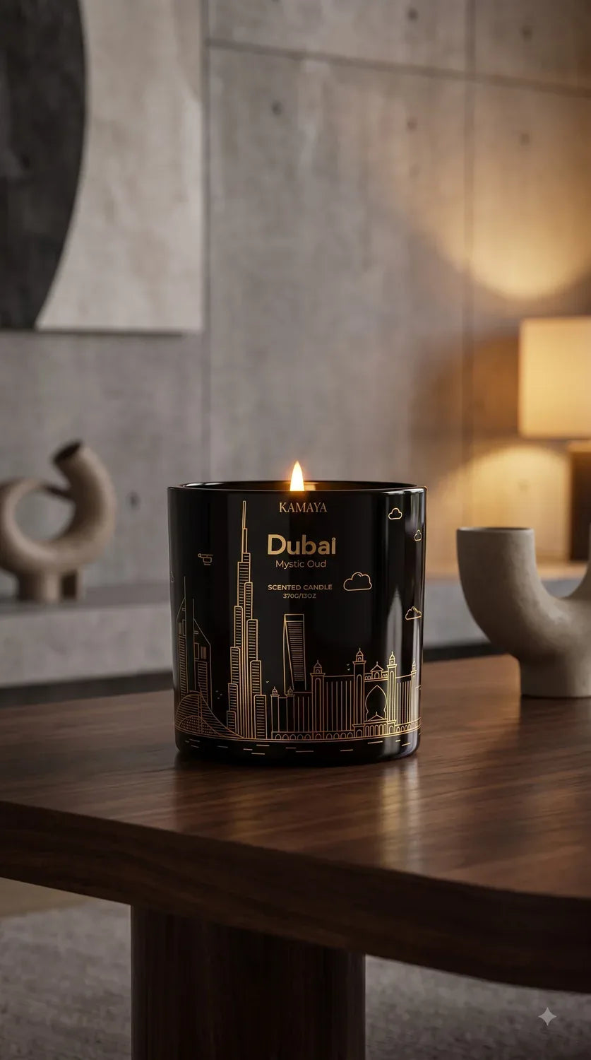 Dubai Scented Candle — styled at home