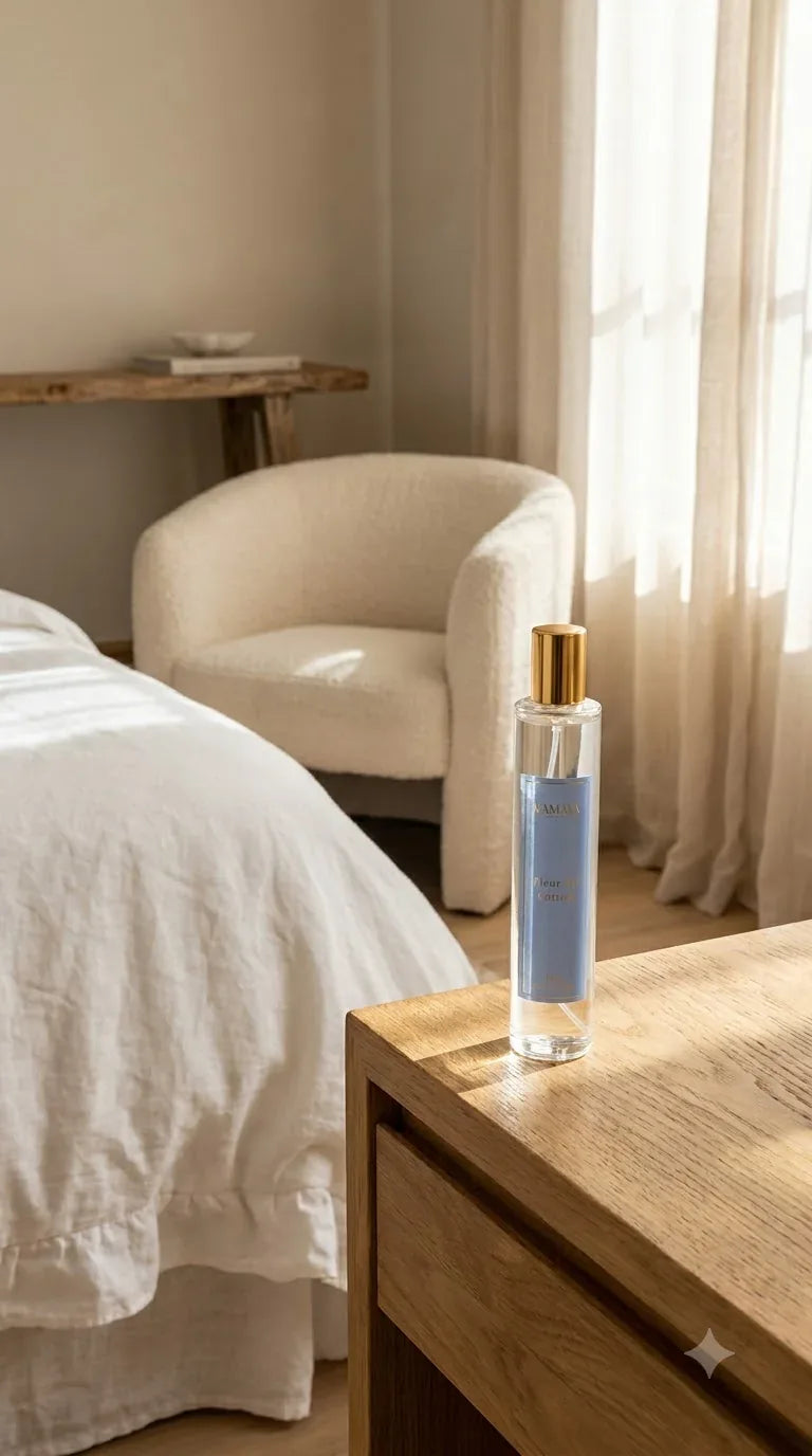 Fleur de Cotton Room Spray — styled at home