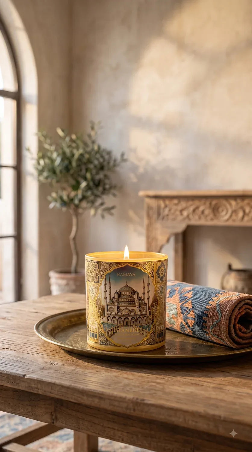 Istanbul Scented Candle — styled at home