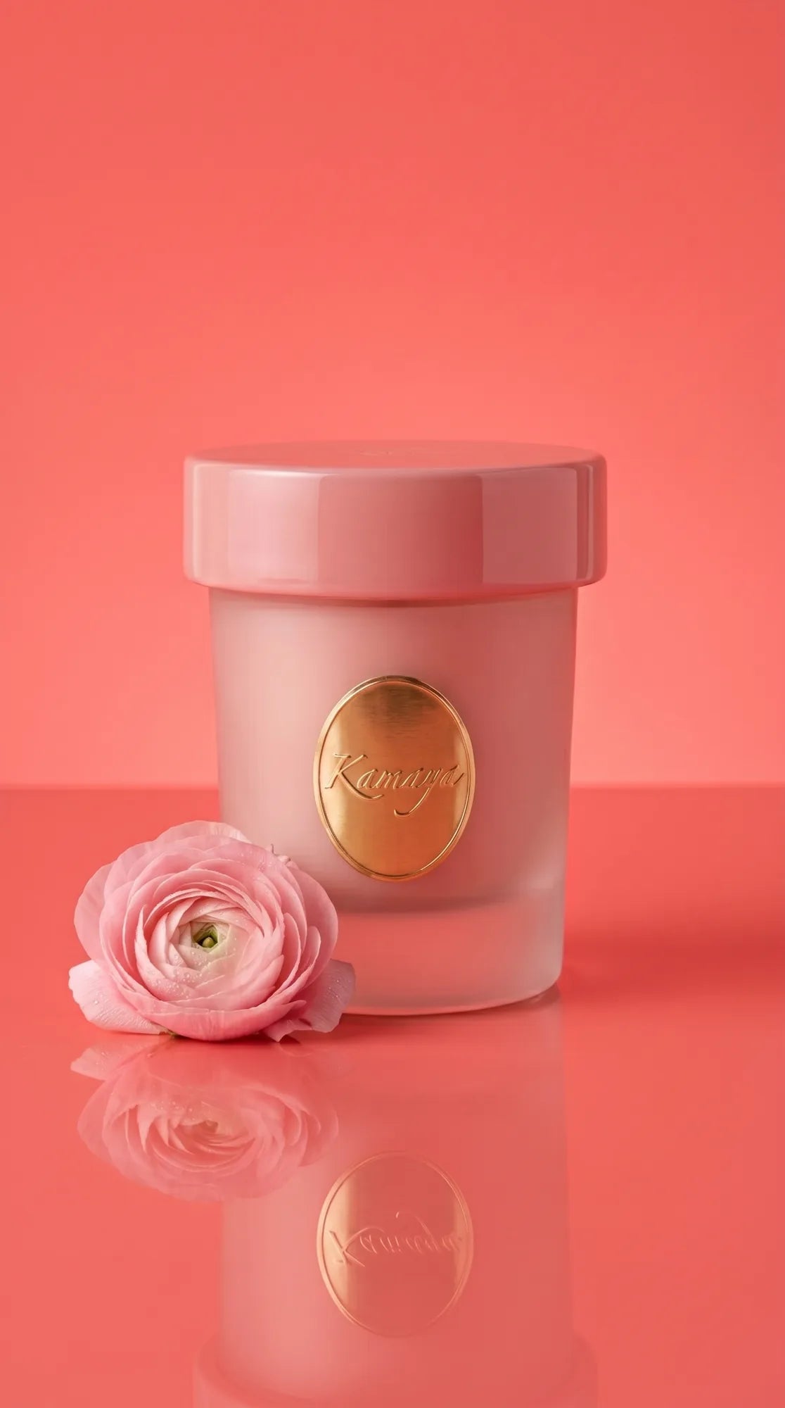 Quartz Rose Scented Candle — styled at home