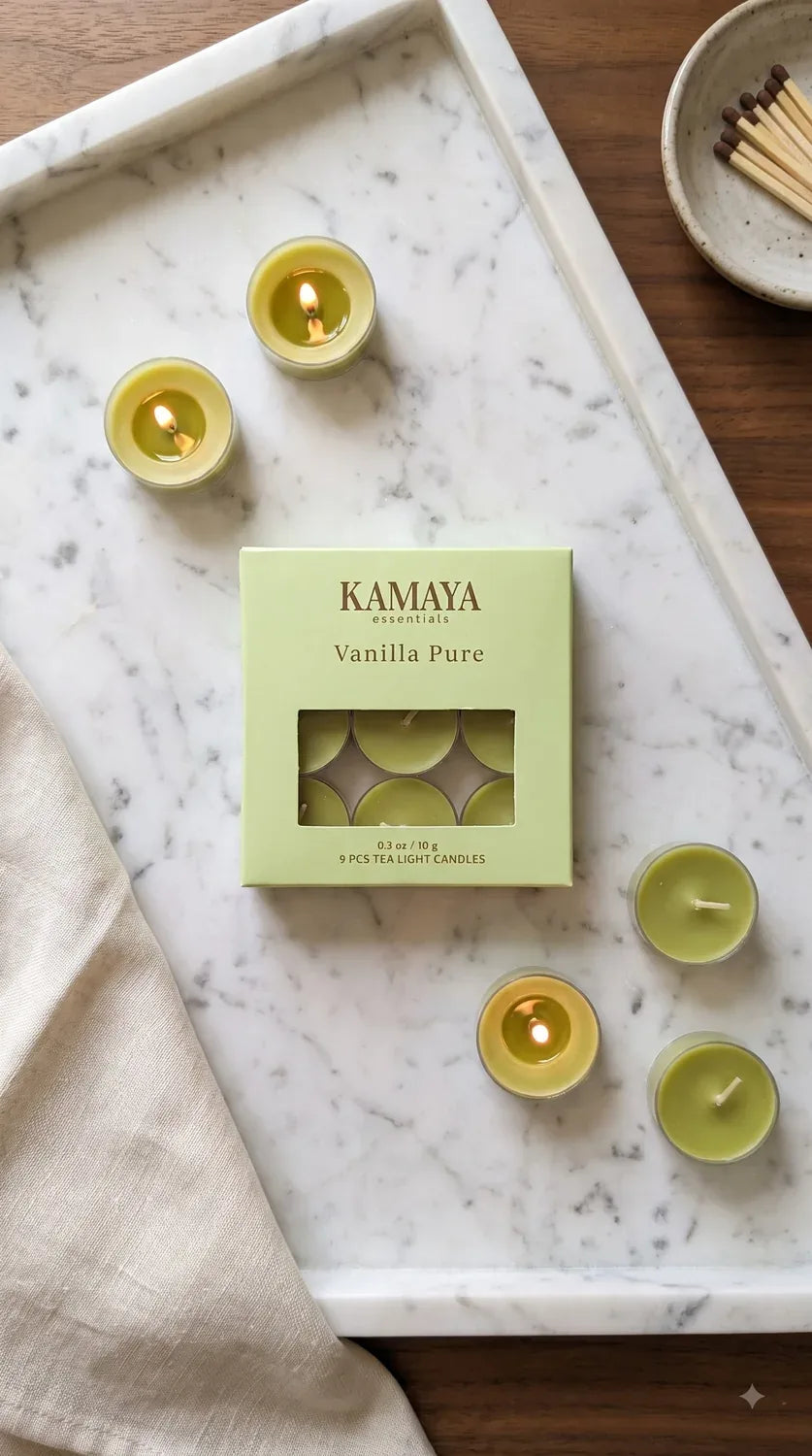 Vanilla Pure Tea Lights — styled at home
