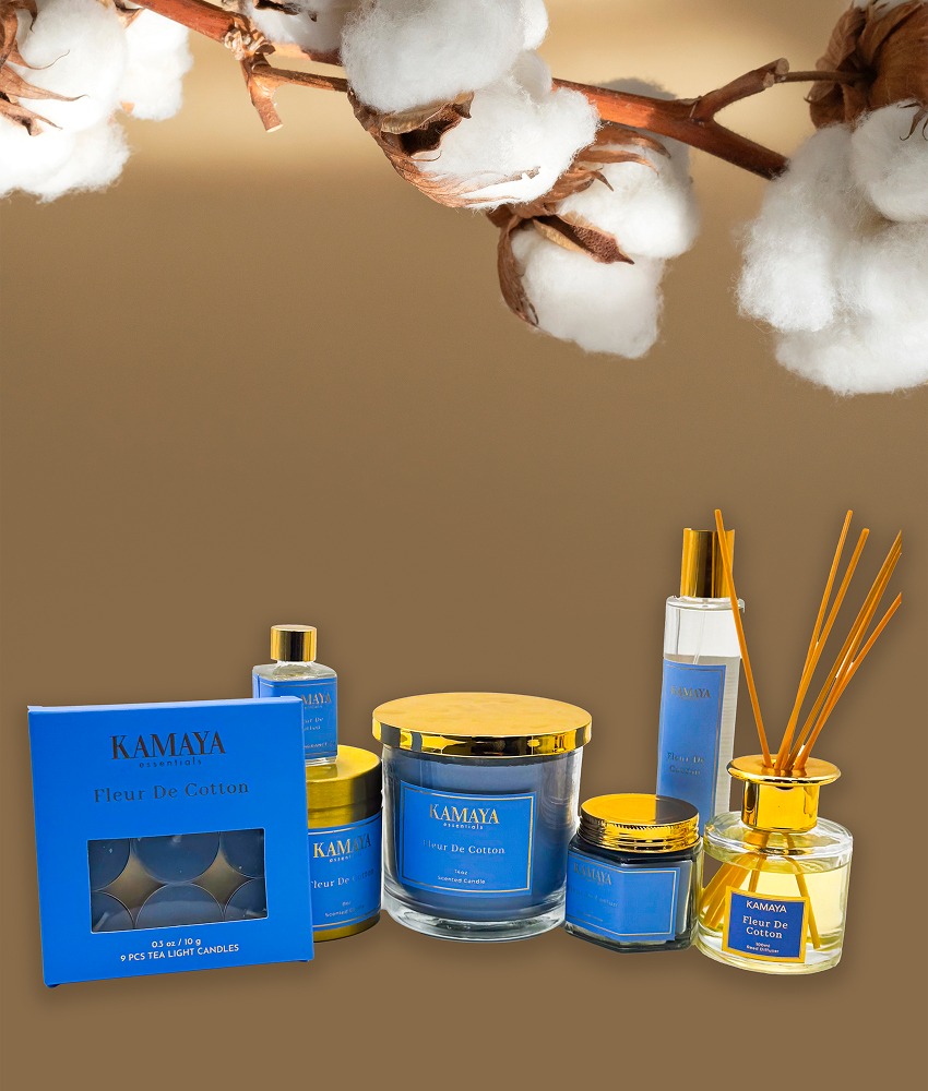 400 gms scented candle with 3 wicks, with golden lid - Image 2