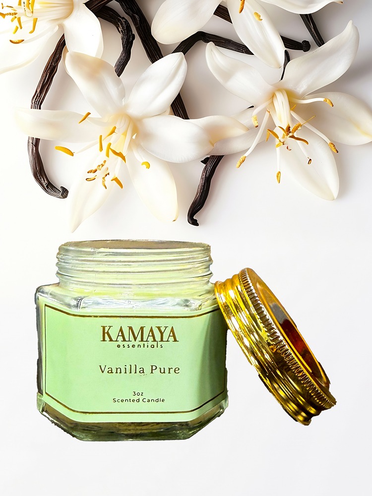 3oz HEXA JAR CANDLE WITH GOLD LID - Image 2