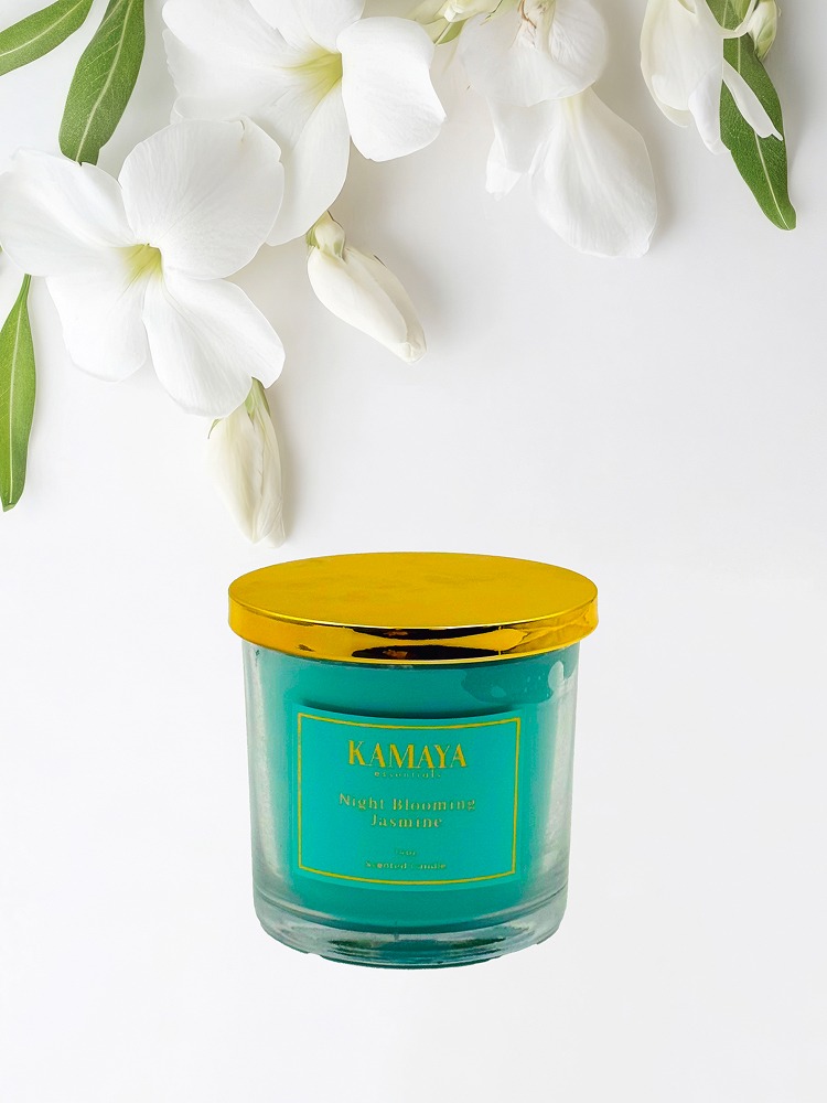 400 gms scented candle with 3 wicks, with golden lid
