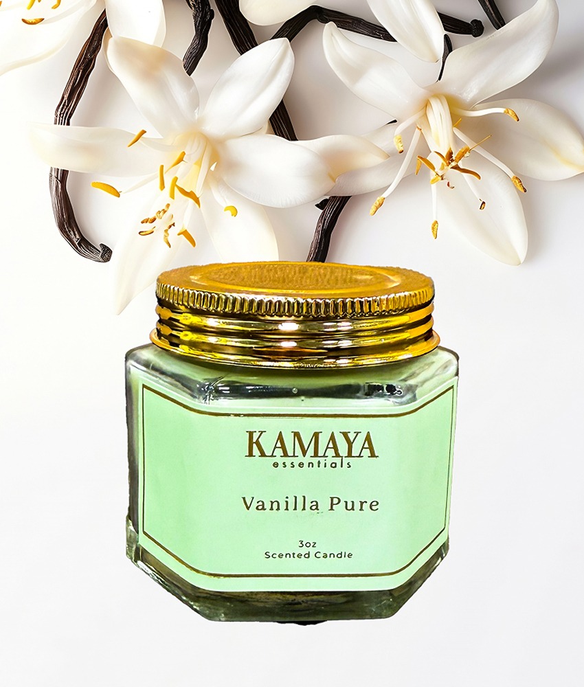 3oz HEXA JAR CANDLE WITH GOLD LID