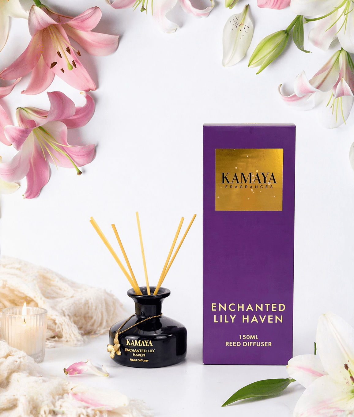 150 ml Reed diffuser with metal charm+ refill with two sets of reeds